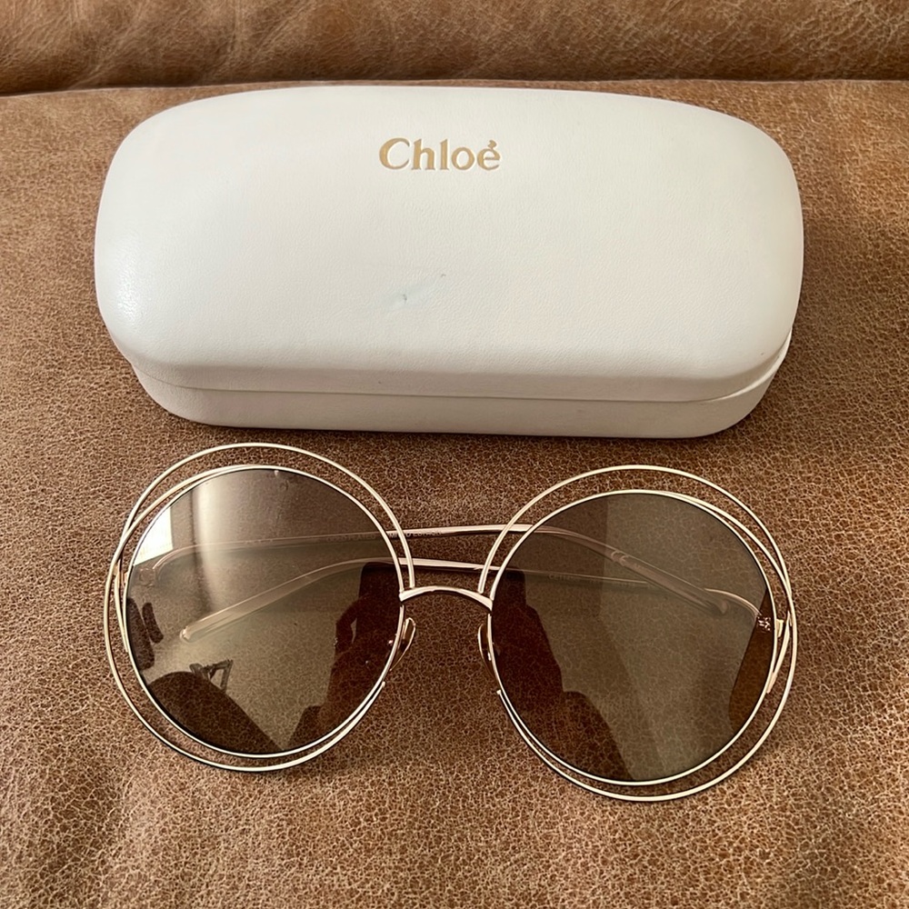 Chloe round sunglasses brown